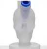 Pipa ad acqua in silicone trasparente con teschio con stelo in silicone da 14 mm femminile infrangibile in gomma con narghilè Bong