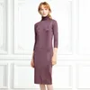 Marwin -Moming Long Half Turn -Down Collar Sticke Pullovers Solid Primer Shirt Sticked Dress Winter Sweater High Qulaity 201225