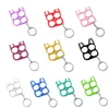 10 Renkler Çok Fonksiyonlu Savunma Kedi Anahtarlık Karikatür Kediler Parmak Kaplan Seti İki Toka Kendini Savunma Kırık Windows Makinesi Toka Kolye