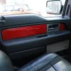 Car Inner Door Armrest Panel Decoration Stickers For Ford F150 Raptor 2009-2014 Red Carbon Fiber 8pc