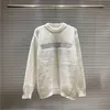 Pullover Marka Odzież męska Jesień i zimowy Sweter Moda Produkcja Trykotowa Sweter Crew Letters Black White Bluzy