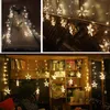 220V wtyczka UE Twinkle Moon Star Elk Christmas Garlands LED Hanging String Lights Nowy Rok choinki