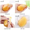 Nouvelle arrivée Mangue Forme Doux Maquillage Éponge Visage Beauté Cosmétique Poudre Puff Pour Fond De Teint Correcteur Crème Maquillage Mélangeur Outils 100pcs / lot