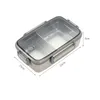 Bärbar hälsosam materiell lunchbox Oberoende gitter för barn Bento Box Mikrovågsugn Tortering Livsmedelsförvaring Container FoodBox T200710