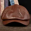 Echtes Leder Hut für Männer Newsboy Caps Gorras Mujer Designer Hut Newsboy Hüte Frauen Erwachsene Leder Cap16586484