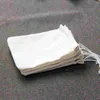 Alta calidad portátil 100pc 8x10cm muselina de algodón reutilizable bolsas con cordón embalaje jabón de baño hierbas filtro bolsas de té EEF3621