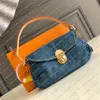 Dames Fashion Casual Designer Denim Broidered Handbag Cross Cross Body Sacs High Quality Top 5A M95050 TOTES POURCE SCHECH