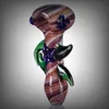 Latest Colorful Swirls Pyrex Thick Glass Smoking Tube Handpipe Portable Handmade Dry Herb Tobacco Oil Rigs Filter Bong Hand Pipes DHL Free