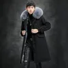 Real Fur Parka Coat Mężczyźni Wodoodporne Mężczyźni Parka Kurtka Zimowa Ciepłe Długie Futra Fox Coats Odzieży Śnieg Outdoor Płaszcz Dorywczo Topy 5xl