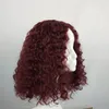 16-calowy długie afro perwersyjne kręcone peruki syntetyczne Hightemperature Włókna perruques de Cheveux Humains XP9763