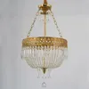 Lampadario di cristallo in stile europeo villa navata decorazione lampadario di cristallo portico illuminazione interior design creativo lampade a sospensione in rame