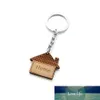 Huis Key Chain Wood Keychain Housewarming Gift Nieuw huis Gegraveerde sleutelring First House Nieuwe Warming Promotion Gifts