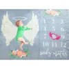Infant Monthly Record Growth Milestone Blanket Newborn Photography Props Cloth 201210