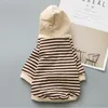 Autumn Winter Dog Clothes Pet Matching Clothing for S Coat Jacket Stripe Hoodies French Bulldog S LJ200923