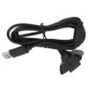 Câble de chargement USB noir de 1.5m, fil de remplacement pour contrôleur de jeu sans fil Xbox 360, vente en gros