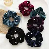 Fluwelen elastische haarscrunchie voor meisjes parel prinses hiar accessoires kinderen kralen elastische paardenstaart houder vrouwen haarbanden A53616989115