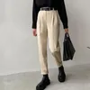 Sarouel femme pantalon coupe ajustée doux fille esthétique mode femme classique basique décontracté solide taille haute pantalon CX220310