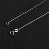 Sterling Silver DIY Biżuteria Naszyjnik Kołnierz 0.8mm 925 Sterling Silver Box Chain Hurtownie 5 sztuk