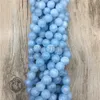 Other Blue Malaysian Jades Bead,Nature Stone Smooth Round Beads 15" Strand 6 8 10MM Pick Size For Jewelry Making MY1415