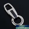 Wholesale 1PCS New Brown Black Color Men's Faux Leather Strap Keyring Keychain Key Chain Ring Clip Holder