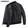 Coodrony merk Duck Down Down Jacket Men Fashion Striped Casual Coat Men Kleding Herfst Winter Dikke Warm Jackets Pockets 98028 201209
