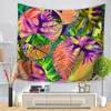 Ananas-Wandteppich, Wandbehang, tropische Früchte, dekorativer Wandteppich, stilvolle Bettwäsche, tropische Botanik, farbige Zeichnung, Wandteppich T200622