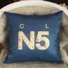 Decorative Pillow Luxury Designer Cushion Cushions With Letters Fashion Cushions Cotton Covers Home Decor Square With Inner 2202184D