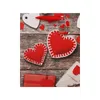 Bolsa de regalo de San Valentín Bolsa de papel Kraft blanco Corazón Impreso de boda Fiesta de cumpleaños Favors Favores Suministros Bolsas de regalo S M L