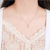 Net red trend s925 sterling silver necklace female simple jewelry fashion symbol pendant silver jewelry Q0531