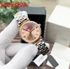 Orologio da polso da donna di lusso con diamanti da donna causale da donna in acciaio inossidabile pieno di moda da 32 mm modello carino di alta qualità