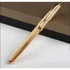 LIVRAISON GRATUITE Métal Gold Roller Pen School Office de bureau Fournitures Moyenne point 0,5 mm Recharge Signature Signature Papeterie