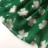 Liść koniczyny Shamrock Print damski nieskończoność szalik St Patrick Day fabryka derectly sprzedaż pierścienia szaliki dwa kolory