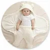 Unisex Infant Baby Hooded Wrap Blanket Fleece Newborn Swaddle Blankets Babies Sleeping Bag Swaddling Blanket 0-12 Month LJ201014