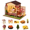 Japanese Style Doll House Miniature DIY Dollhouse With Furnitures 7-15 Years Old DIY Wooden House Toy For Children Birthday Gift 201217