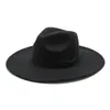2021 New British Style Men kobiety Winter Wool Fedoras Cap 9 5cm Big Razer Wedding Jazz Hats235e