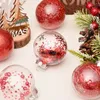 30pcs 6cm كرات عيد الميلاد ديكورات عيد الميلاد الشفافة الذهب الأبيض عيد الميلاد الحزب مهرجان الشجرة معلقة للمنزل 20241x