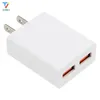 US Plug Dual Port 5V 2.1A USB-oplader voor Samsung iPhone LG Xiaomi Huawei Sony Draagbare Moblie Telefoon Charger 50pcs / lot