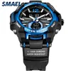 SMAEL New Fashion Dual Time LED Digital Watch Men Waterproof Chronograph Casual Mens Sport Quartz Watches Saat Relogio Masculino 2265w