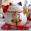 Maneki Neko Cerâmica Lucky Cat Home Decoração de Porcelana Figurine Negócios Presente Fortune Gato Dinheiro Caixa Fengshui Artesanato Abrindo Ornamento T200710