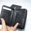 Portafoglio porta carte di credito in vera pelle di alta qualità Portafogli da uomo famosi da donna Luxurys designer hangbags Moneta Pelle di agnello nera da uomo Portafogli Tasca per chiavi Fessura interna