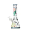 10 Inch Handpaint Glass Bongs Cute Game Hookahs Roken Water Pijp 5mm Dikke Hand Blown Beaker Bongs Ice Pinch Oil DAB Rigs Bong 14mm Bowl downstem