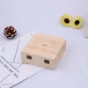 12x12x5CM Wood Box незаконченные сосновые хранения старинные подарочные коробки декупаж кошелек ремесло на море RRE12965