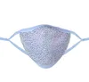 Masque de diamant bling bling pour femmes, à la mode, coloré et brillant, pour adultes, anti-poussière, lavable, en coton, de styliste, 8 couleurs, 315A