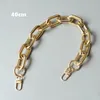 Bag Parts & Accessories Vintage Woman Accessory Detachable Replacement Chain Solid Gold Silver Wide Acrylic Strap Women Shoulder H278V
