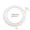 20 st elegante witte imitatie parel choker ketting grote ronde parel bruiloft ketting voor vrouwen charme mode-sieraden