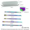 5mlシリコンコンテナレインボーシルバー5pcsロングダバーツールメタルシングルパッケージ用ワックスドライハーブジャームールダリウムDHLを備えたDABツールキットセット