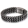 12 / 30MM Bracciale a catena larga da uomo Vintage nero in acciaio inossidabile Braccialetti da uomo Braccialetti Massive Biker Gioielli per uomo Dropship Y1218