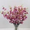 10 pezzi falsi cattleya (7 steli/mazzo) orchidee di simulazione di lunghezza 23,62 "per bouquet da sposa fiore artificiali decorative artificiali