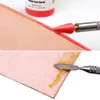 1PC Brass Head Leather tools Dual Edge Oil Gluing Dye Pen Applicator Speedy Paint Roller for Craft Double Side