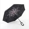 Nuevo diseño de doble capa invertida paraguas auto stand paraguas lluvia inversa coche paraguas envío gota 201112